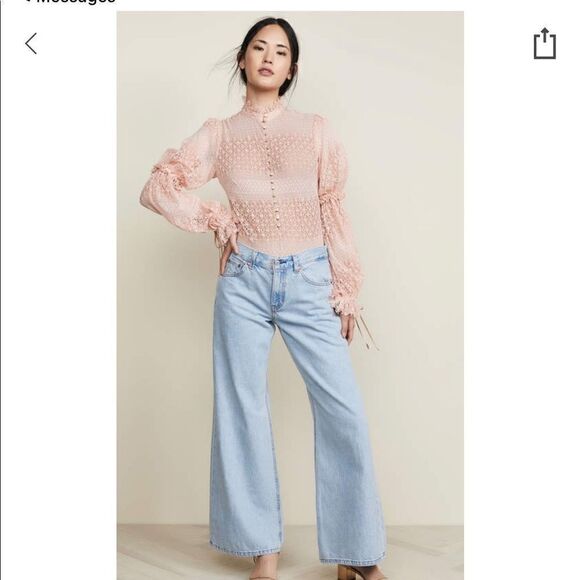 Jonathan Simkhai mixed knit puff sleeve bodysuit - Picture 2 of 12